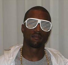 kanye west white sunglasses